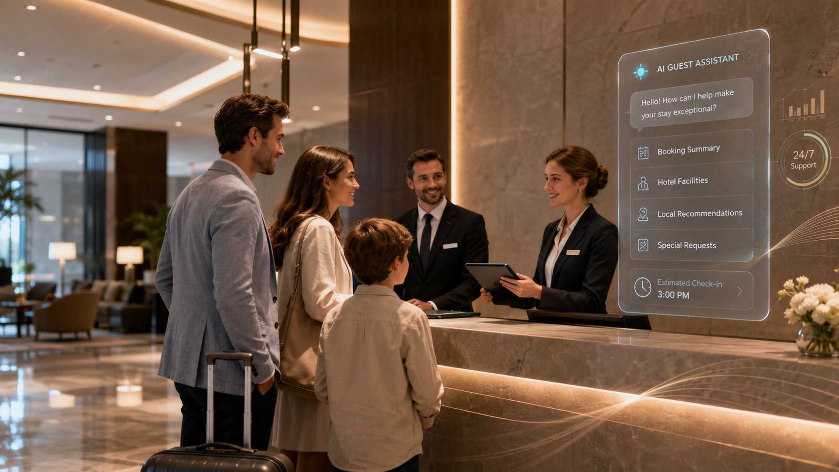 IA para atención al huésped en hoteles con asistente digital durante la estancia