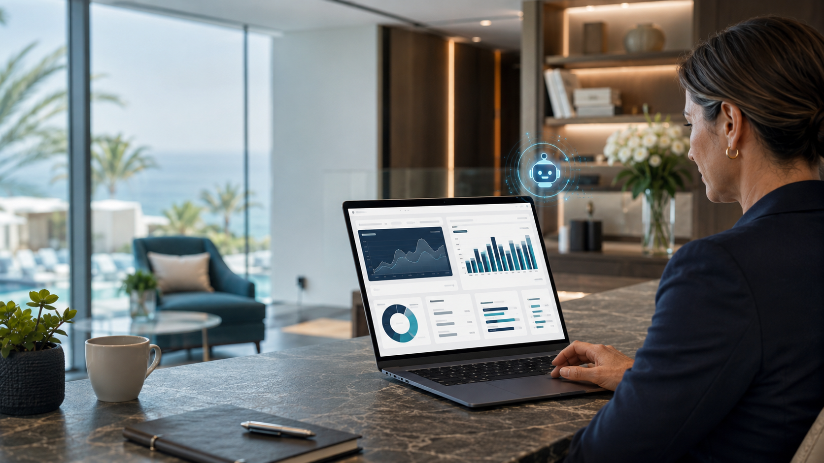 IA para pre-check-in en hoteles con huésped usando tablet antes de la llegada